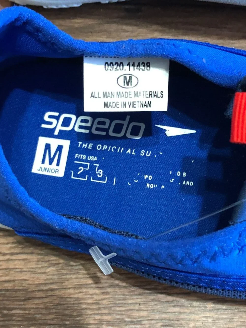 Speedo Juniors Kids Boys Water Shoes Blue Size M (shoe size 2-3)